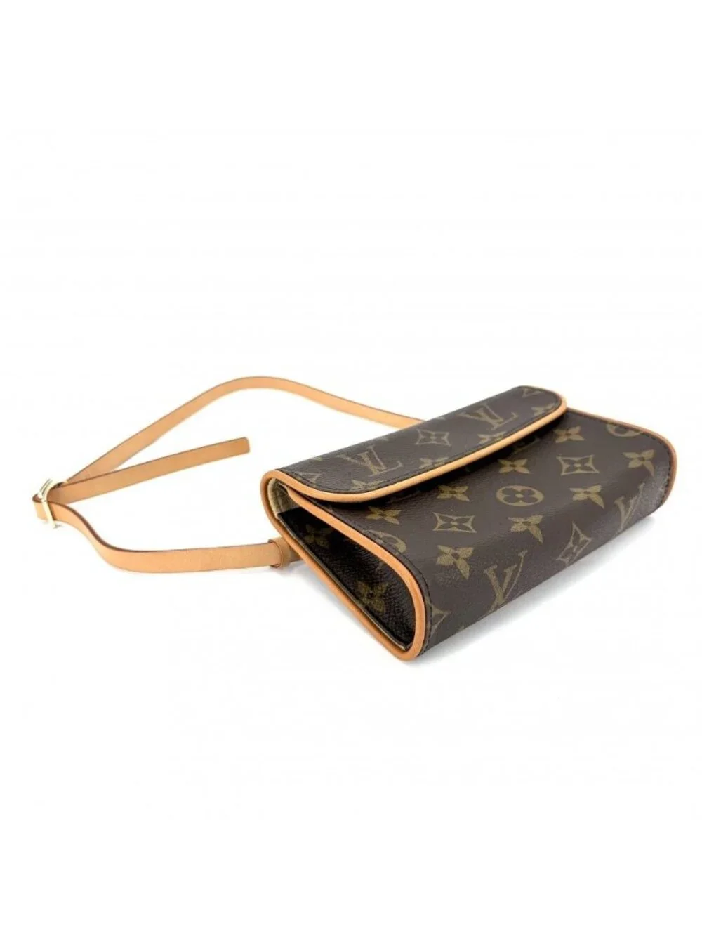 Louis Vuitton Waist Bag Pochette Florentine Pouch Monogram Canvas Brown Gold